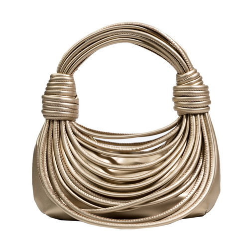 Cross-border personalized ramen knotted bag for women  spring new shoulder bag hand-woven noodles hand bag for women
