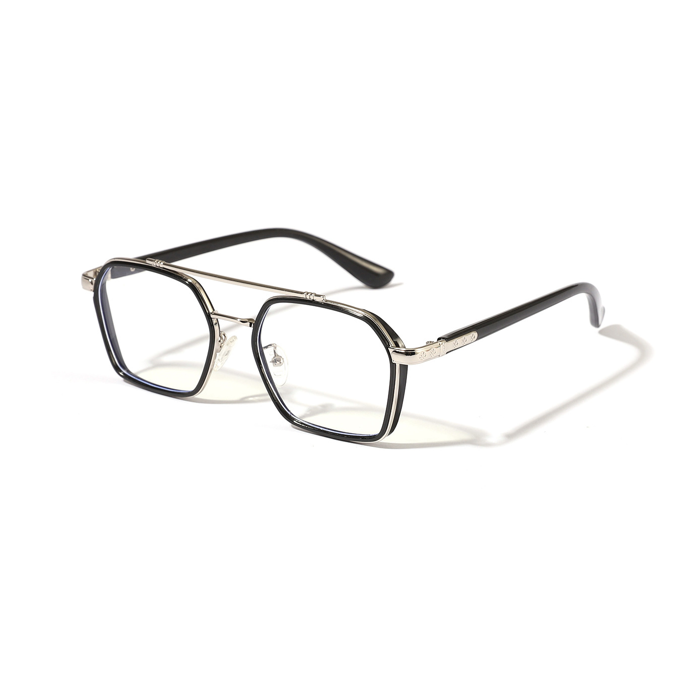 2021 vintage metal doble haz hombres y mujeres gafas de sol marco grande gafas piloto marco Chen Weiting mismo estilo 9301