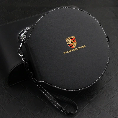 Mercedes Car Disc Holder, Multimediya və saxlama aksesuarları - porsche-round-cd-bag-silk-screen-logo-model
