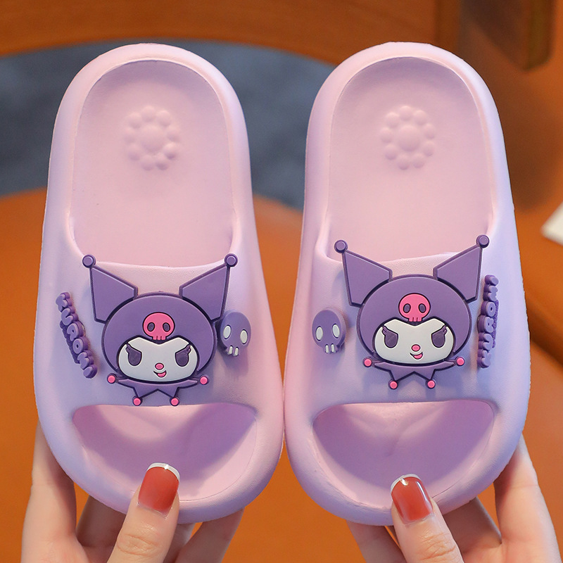 Sanrio Princess-Style Girls' Children's Slippers, Lightweight Non-Slip Kuromi Slippers for Girls, Suitable for Home and Outdoor Use, Summer Sandals