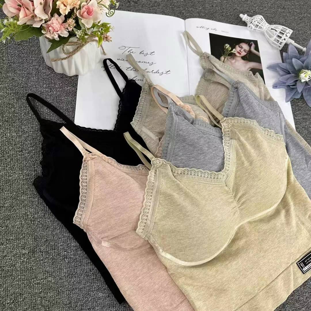 Nueva taza fija sin costuras hermosa espalda sin anillo de acero ropa interior chaleco chaleco cómodo ropa interior damas base sostén al por mayor