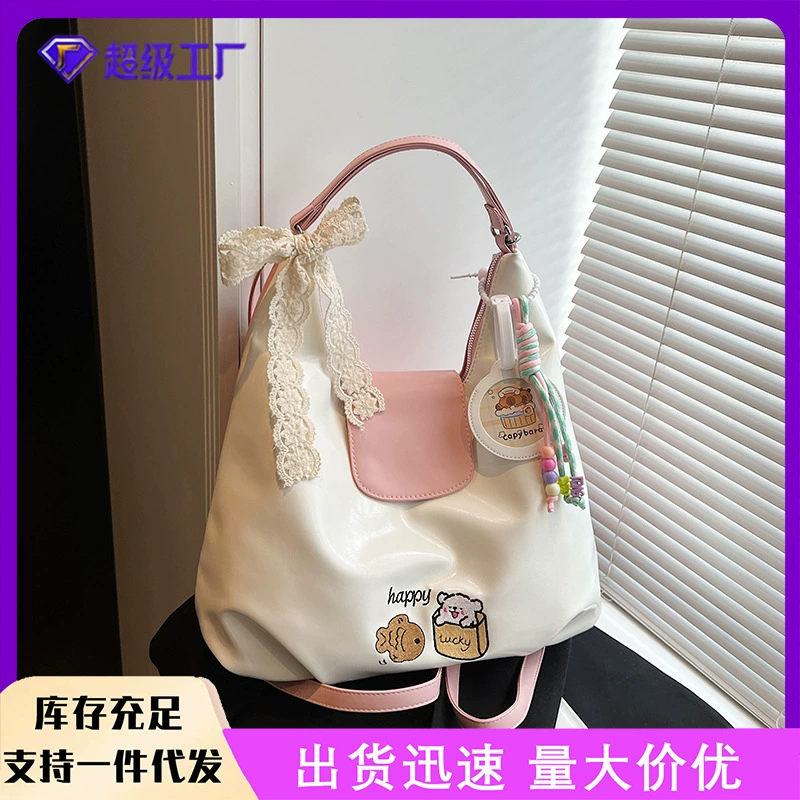 Женская повседневная сумка-тоут большого размера, модная новинка весны 2025 года, нишевый дизайн