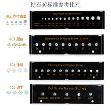 比色石比大小比颜色比净度比切工裸钻鉴定钻石4C分级参照比对钻石