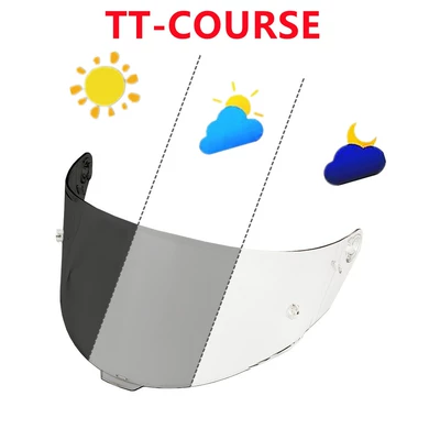 Dəbilqə (Kaska) aksesuarları — lens for TT helmet - ttc-transparent-darkness