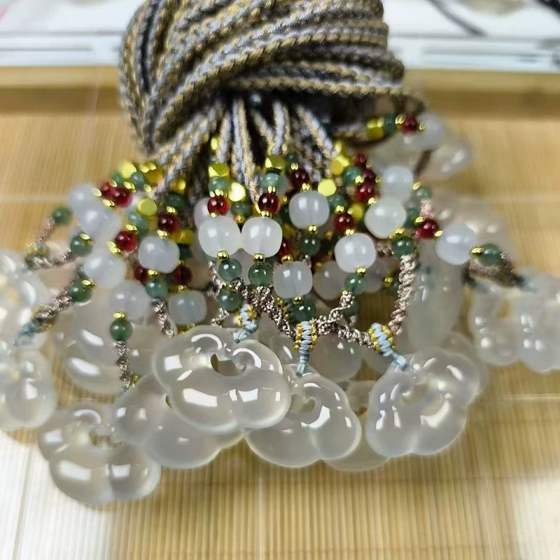 Органический агат трёхмерный подвесной кулон, “Замерзшее”, ледяное имитация