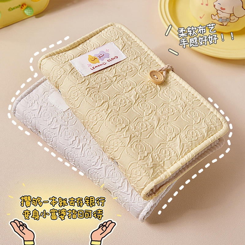 Libro de depósito en efectivo A6 tela de rosas Libro de almacenamiento de billetes conmemorativos de gran capacidad Libro de almacenamiento familiar Folleto de hojas sueltas extraíble