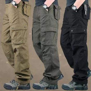 春秋工装裤男潮牌直筒耐磨长裤宽松多口袋休闲劳保工作服裤子男裤