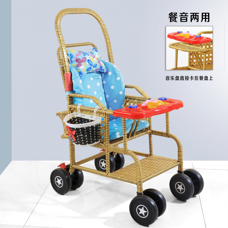 双层编餐音两用椅背可调节加垫子 送风兜带篮子♜✓