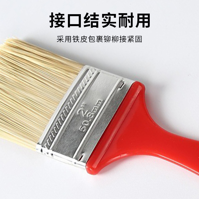 Pincel pequeño, pincel de cerdas pequeñas con mango de plástico, herramientas de pintura y decoración al por mayor, pincel de pintura ultrafino de 0.5 pulgadas y 1 pulgada con cerdas gruesas