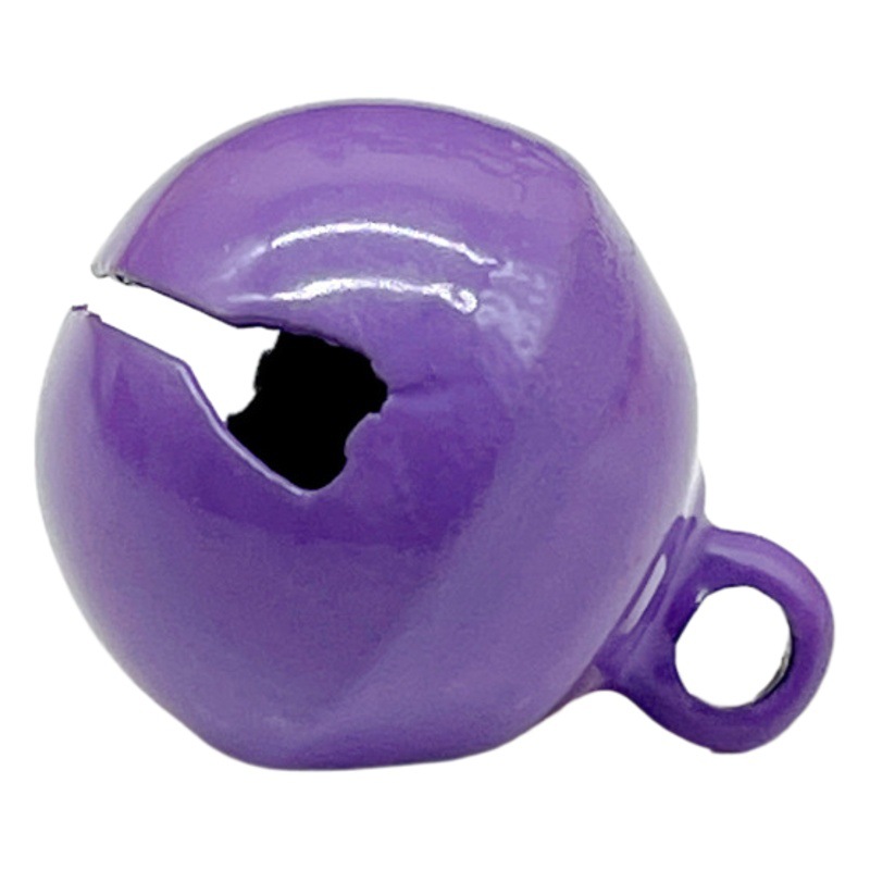 14mm candy color paint word Bell Christmas decoration keychain accessories diy metal color pet jewelry
