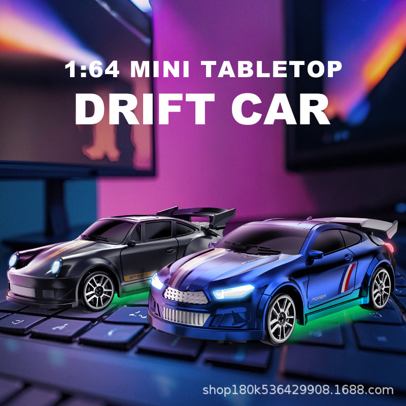 Cross-Border New Product 1:64 Desktop Drift Remote Control Car Full Scale Four-Wheel Drive Racing Children's Mini Simulation Toy Car