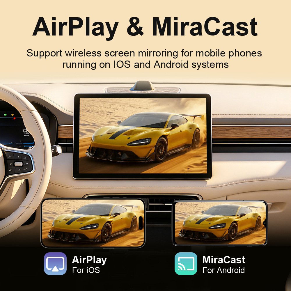 Cross-Border Carplay Box Wired to Wireless In-Car 4-in-1 Smart Connectivity Box for Apple and Android Phones