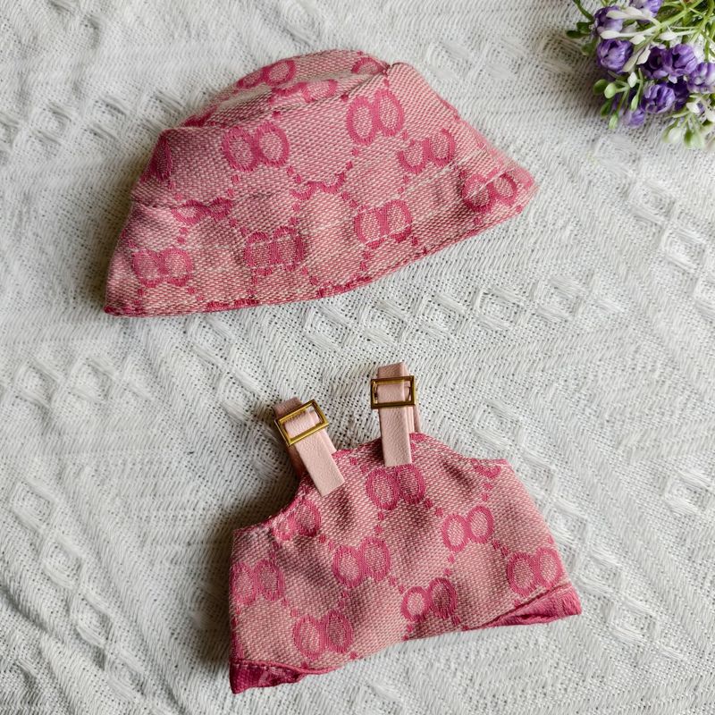 ラブブベビー服新商品2025着用可能ビニールラブブ人形周辺かわいい着せ替えビッグブランドオーバーオールセット|undefined
