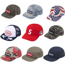 SUPREME  FAMOUS S LOGO联名棒球帽鸭舌帽男女款2025春季刺绣