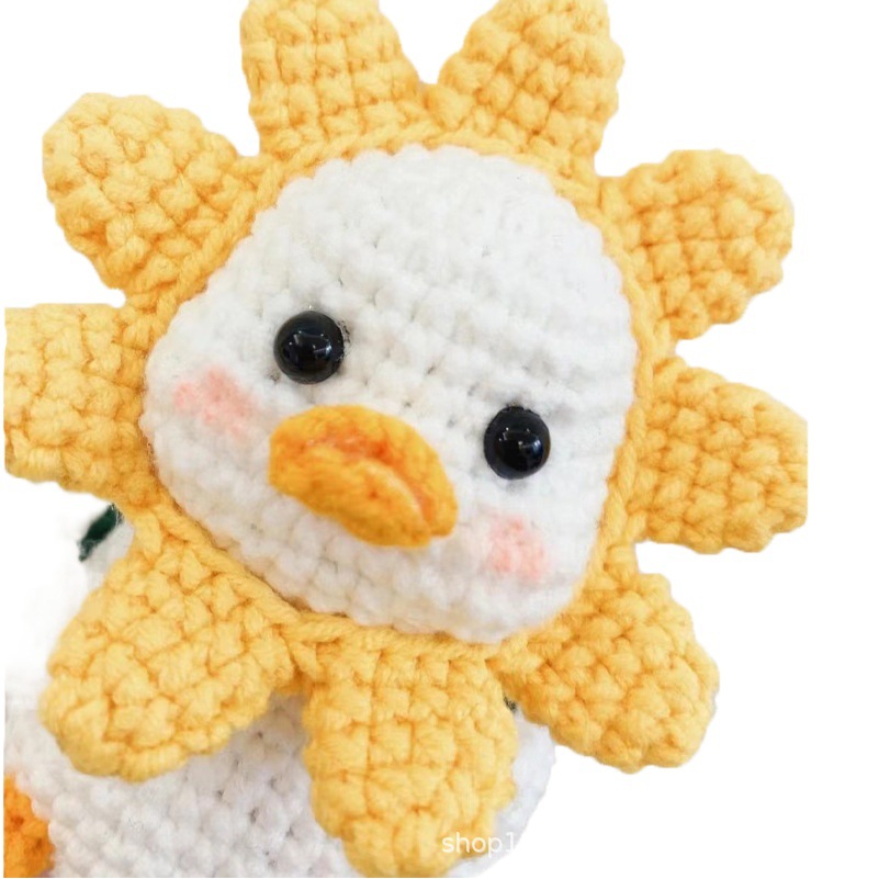 Bordado rojo Amazon nuevo transfronterizo hecho a mano crochet muñeca Inglés colgante DIY lana paquete de material de pato