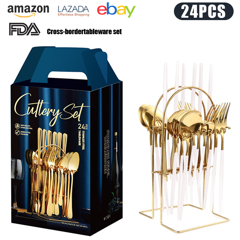 스테인레스 스틸 선반 플래티넘 24 피스 세트