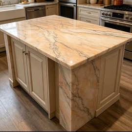 Vein Natural Marble Countertop Kitchen Island Table Top
