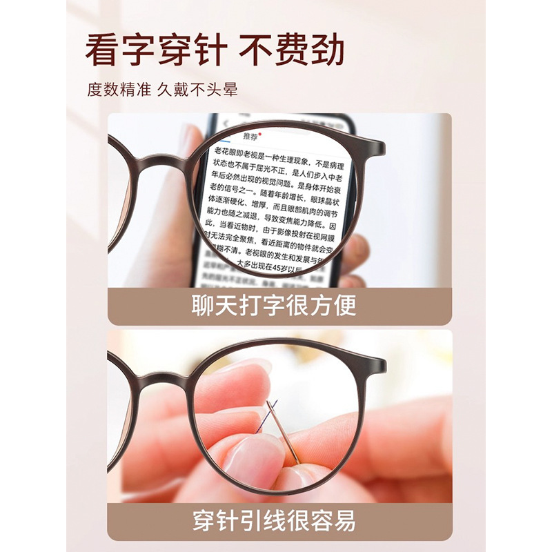 ファッショナブルな tr90 老眼鏡女性のためのスーパー抗青色光メガネ若いスタイル 6814 高齢者新聞を読む高品質老眼鏡|undefined