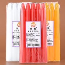 普通家用停电照明长杆红蜡烛批发无烟无味白色老式烧香拜佛应急腊