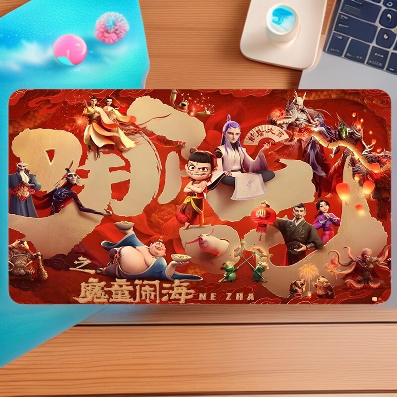 Customized Nezha Cartoon Mouse Pad, Demon Child in the Sea Movie Merchandise, Gaming Keyboard, Computer Desk, Study Desk Manufacturer