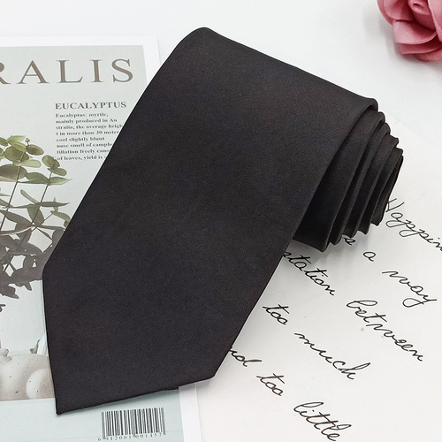 Professional workwear solid color tie for men and women 8cm formal business red black tie hand type/zipper type