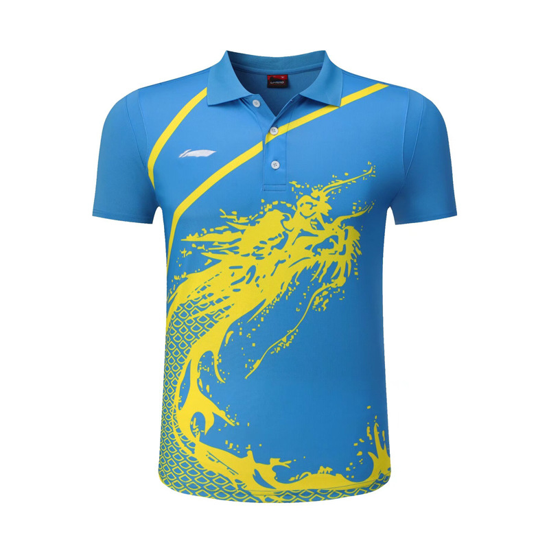 Ropa de ping-pong, ropa de tenis de mangas cortas, ropa de entrenamiento para hombres y mujeres, ropa de juego de absorción de sudor de secado rápido, impresión de bádminton infantil image 4