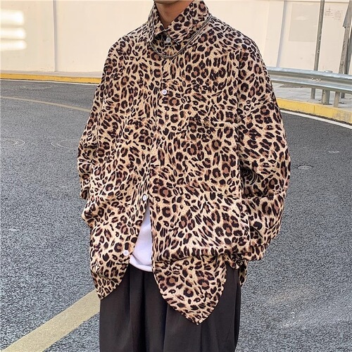 Autumn new style shirt, men's loose niche design shirt, men's trend all-matching casual coat, gray yellow