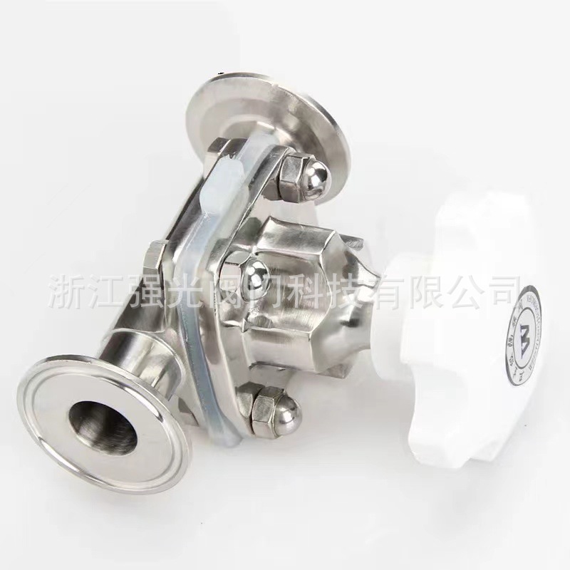 普通型卫生级手动快装隔膜阀，卡箍隔膜阀，卫生级卡箍式隔膜阀