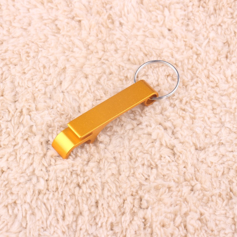 Abridor de botellas creativo de aleación de aluminio, abridor de cerveza colorido, abridor de tapas de latas, llavero multifuncional, regalo, llavero