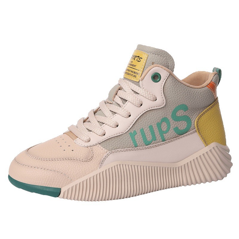 Women's High-top Sports Shoes 2026 Spring And Autumn New Style Flat Soft-soled Fashion Casual Mesh Shoes Lightweight Travel Shoes_vogvips.com