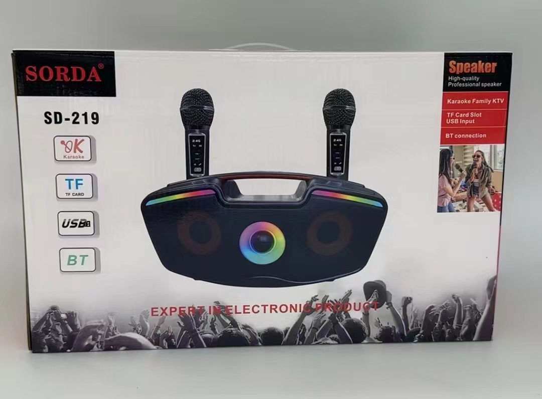 Cassa karaoke bluetooth con due microfoni per ktv in casa_voghion.com