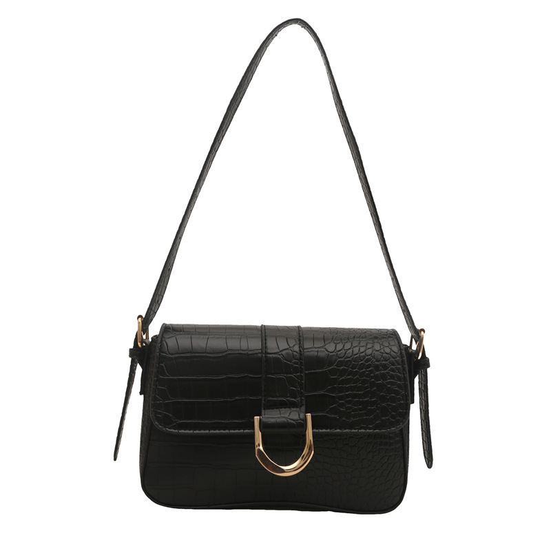 Bolso para mujeres 2025, nuevo estilo de estilo extranjero, cocodrilo, bolso de mano elegante, bolso de hombro debajo de la axila.