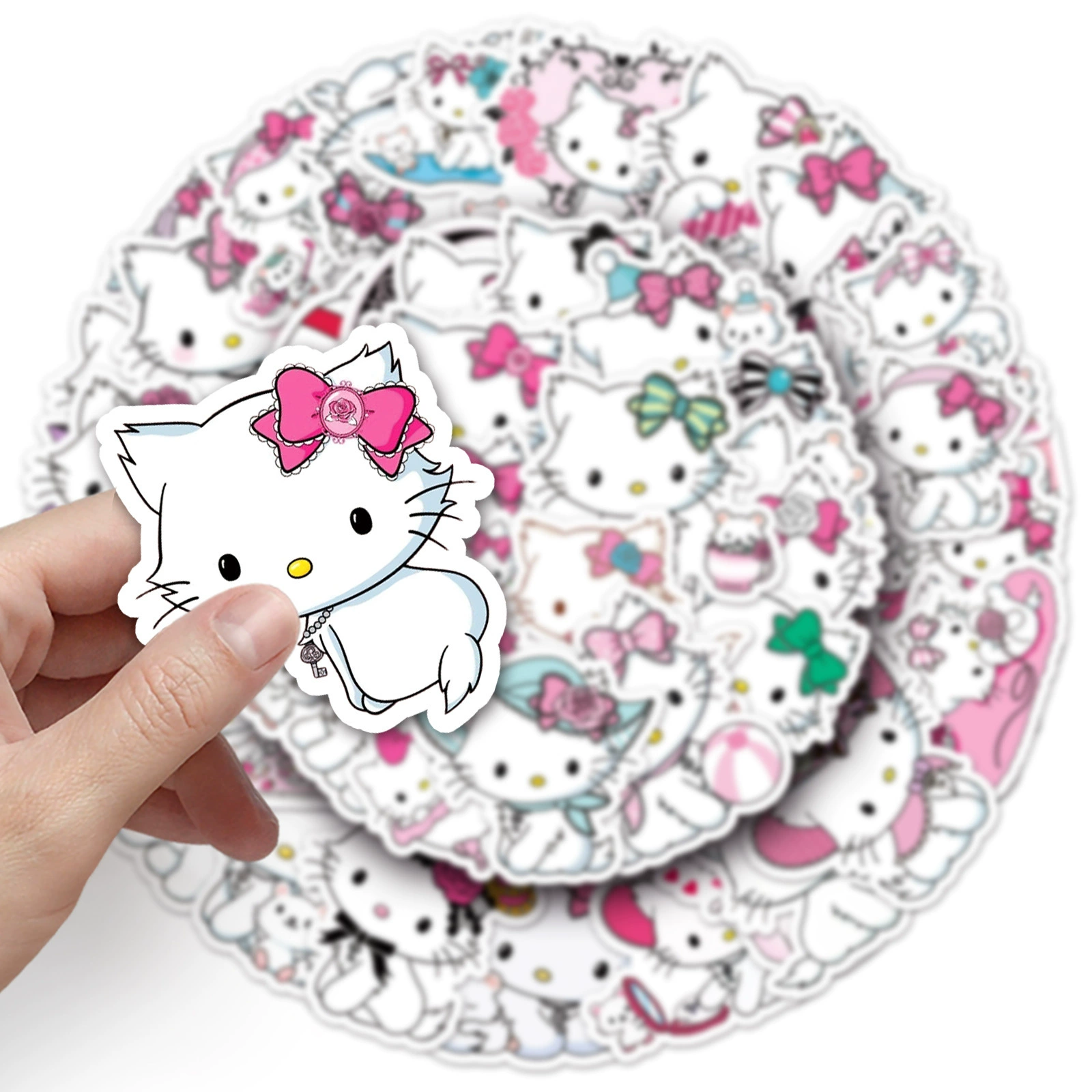 50 штук стикеров Sanrio Charmmy Kitty, милый справочник, чехол для мобильного телефона, канцелярские товары, набор для DIY стикеров оптом