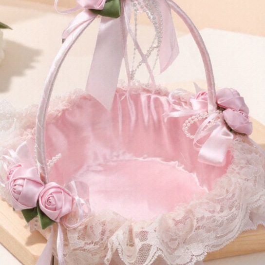 花童撒花蓝婚礼手提篮子花瓣结婚伴娘道具婚庆道具少儿跳舞撒糖篮