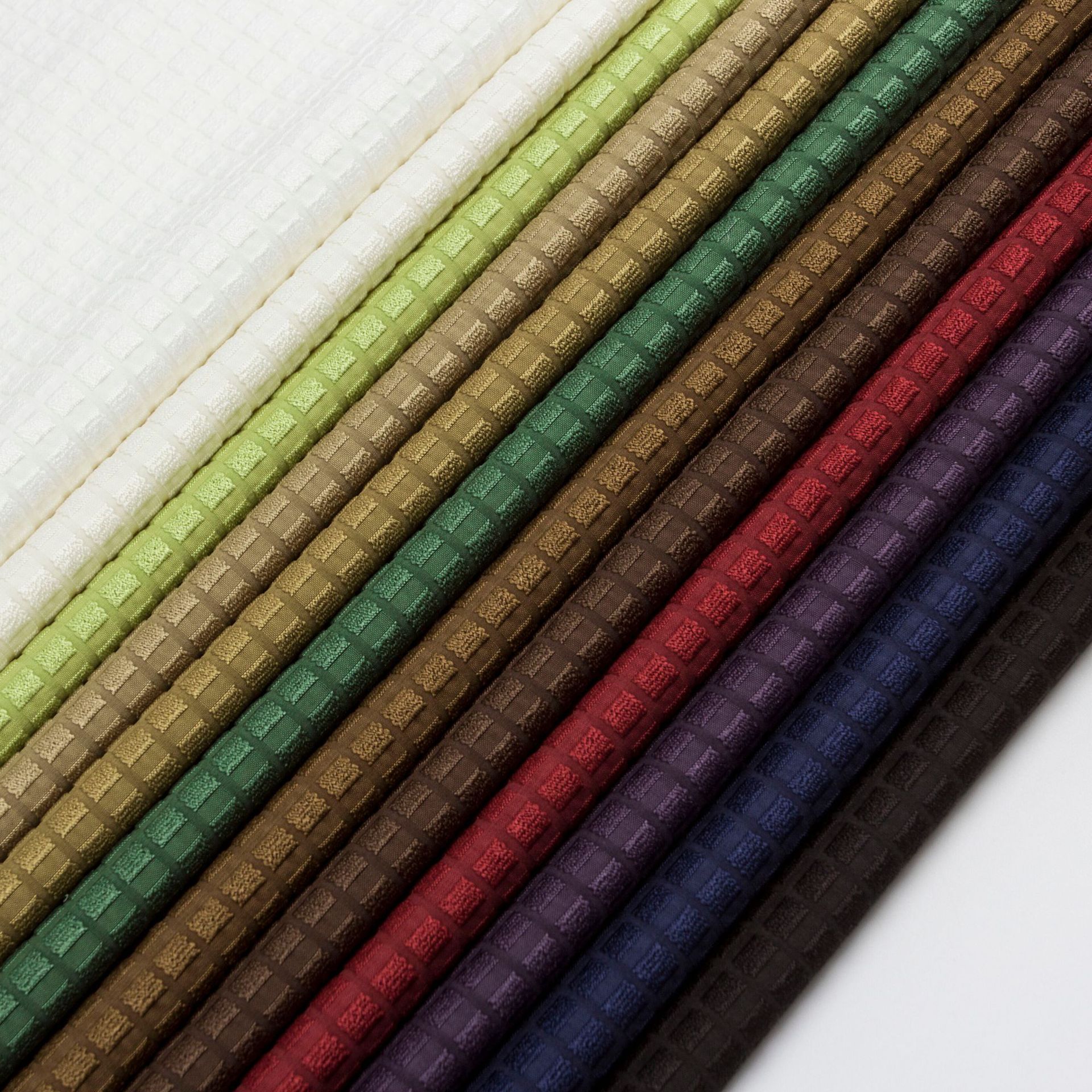 春夏肌理方格面料时尚肌理小西装面料清新方格时装首选