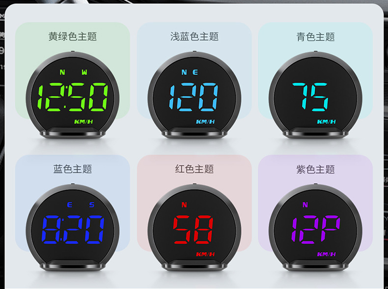 New cross-border colorful light HUD head-up display, universal car speedometer, GPS multi-function on-board computer