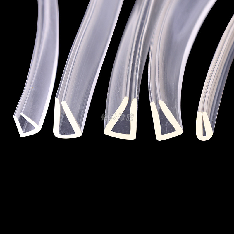 透明U形密封条U型透明包边条PVC透明密封条玻璃桌椅包边条防撞条