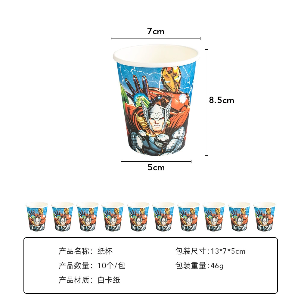 The Avengers, children's triangular set, mask, tableware, Birthday gift