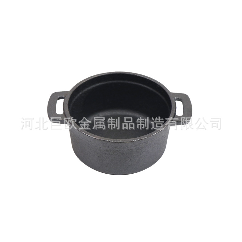 Mini hierro fundido pequeño tamaño sopa olla guiso olla doble oído estofado golondrinas vapor huevo vapor olla sopa doméstica aceite vegetal esmalte