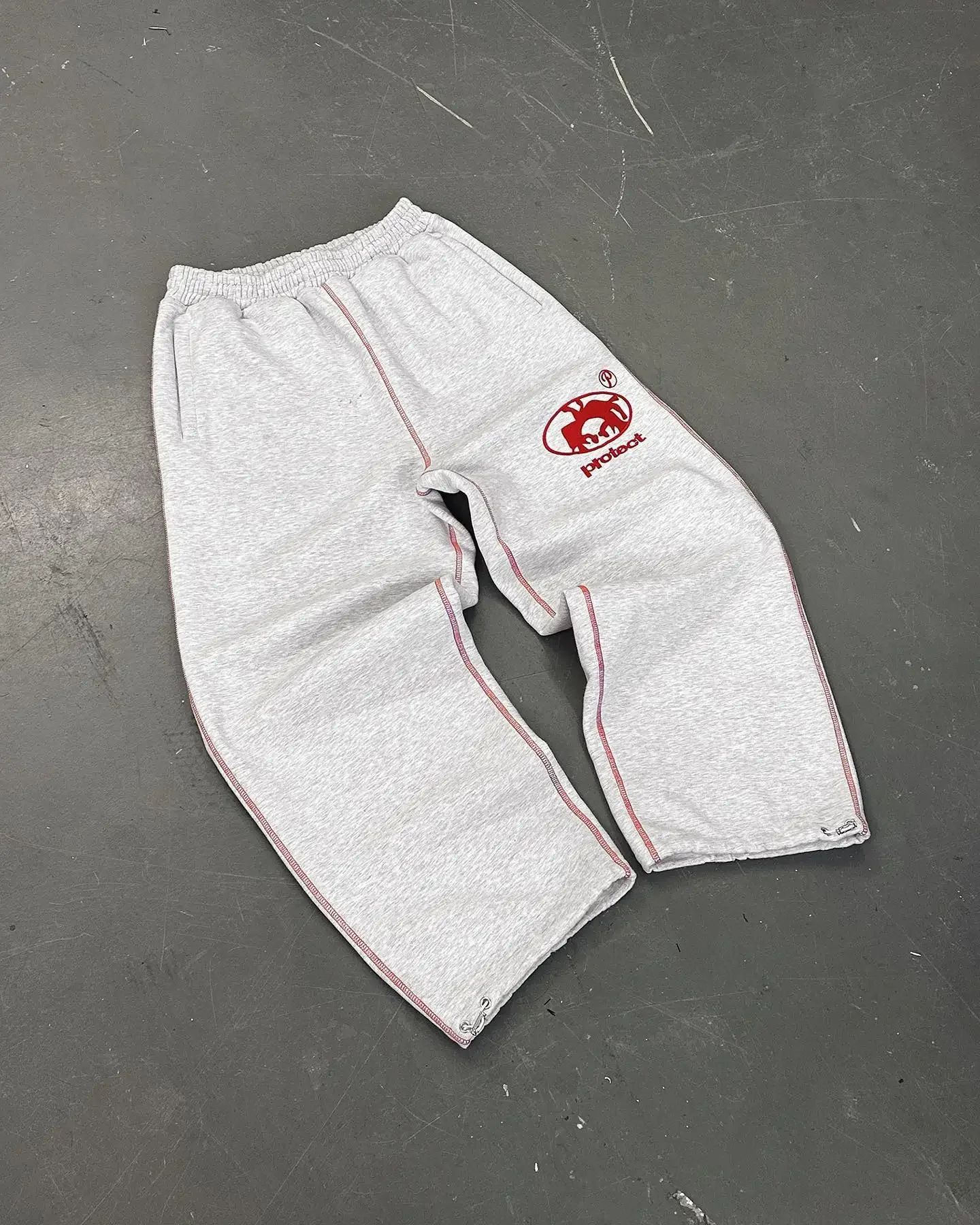 Transfronterizos pantalones deportivos de otoño y invierno bordados letras calles pantalones de marca de moda casual pantalones recto comercio exterior