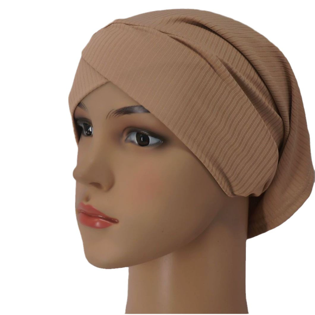 Плоский цялый клок wholesale pit strip sweat cloth forehead cross cap elastic good base cap Muslim ladies Arabic tube cap