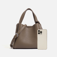 菜籃子包包2024春夏新款女包高級感真皮休閒單肩包手提斜跨通勤包