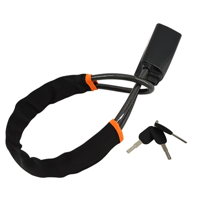 Car lock wheel wire rope lock - black