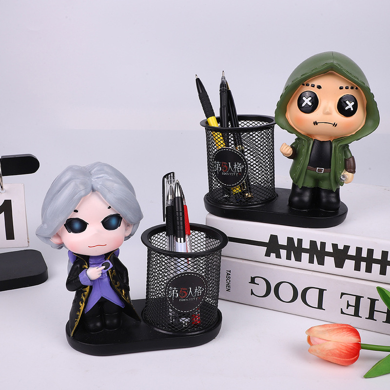 Identity V Mercenary Pen Holder Gift Casual Scandinavian Resin Crafts Ornament Hand Figure Cute Student Photographer