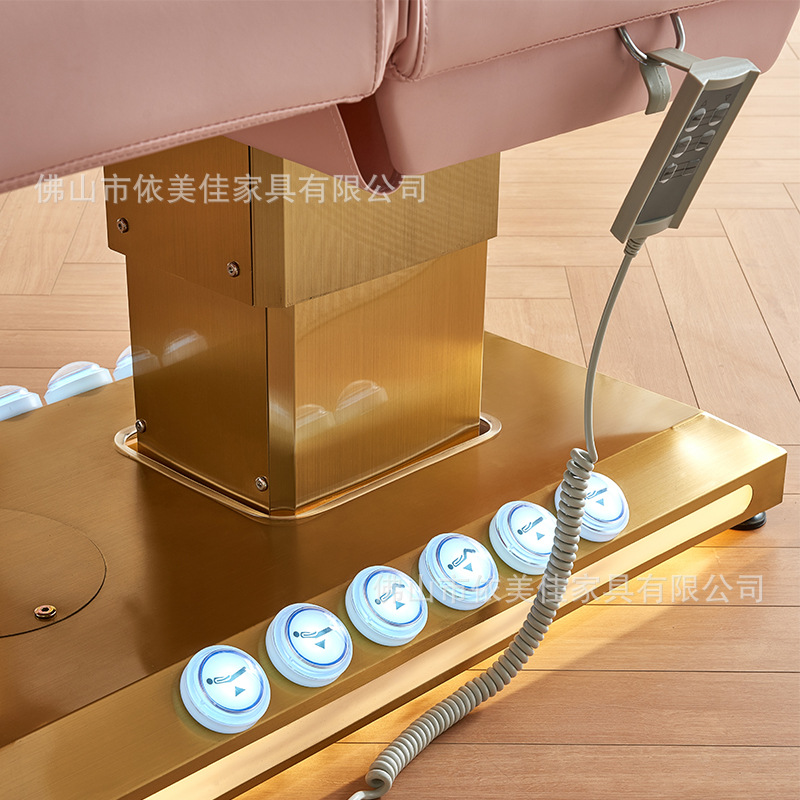 Cama de belleza eléctrica, cama de bordado, cama de examen, cama de belleza de pestañas ajustable, superficie de cama calentada, suave y cómoda, especial para salón de belleza