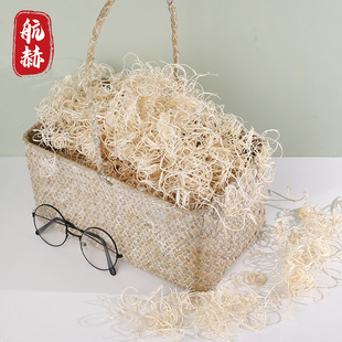 Short Wood Silk Poplar Raffia Red Wine Cosmetics Gift Box Filling Material Window Decoration Shooting Props
