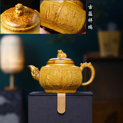 Hexagonal pot manufacturer wholesale high temperature section mud handmade pot Yixing original mineral purple sand pot tea set household large teapot gift