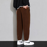 Мужские бархатные демисезонные штаны, комплект, джинсы с начесом, повседневные брюки, коллекция 2023