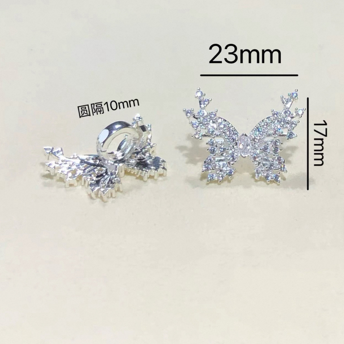 14K Gold-Filled High Color Retention Crystal DIY Accessories Live Buckle Butterfly Spacer Bead Bracelet Necklace Handmade Beaded Accessories