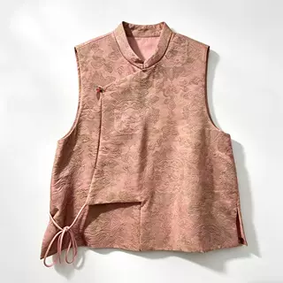 【Q009】新中式浮光锦马甲深圳南油马甲外套·